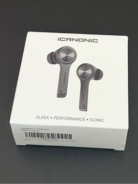 Canon Iconic True Wireless Earbuds in Black and Silver